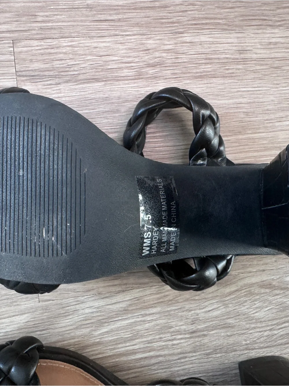 Never worn DV by Dolce Vita Black Braided Double-Strap Slide Sandals